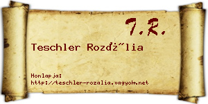 Teschler Rozália névjegykártya