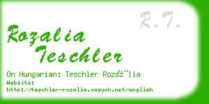 rozalia teschler business card